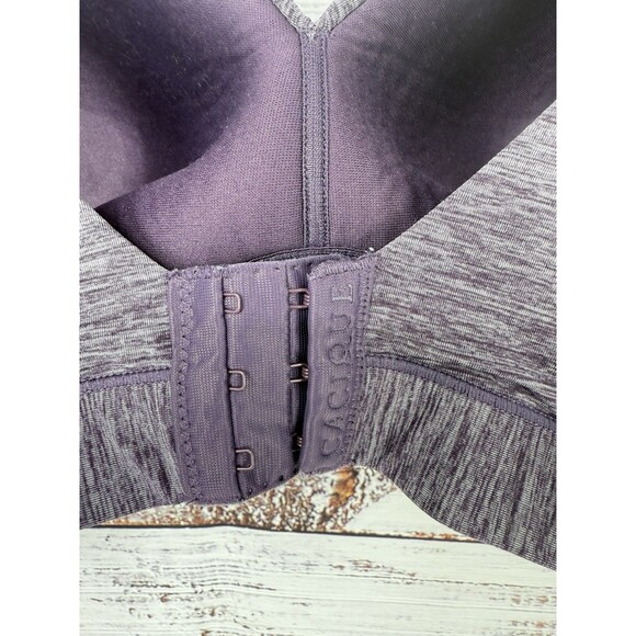 Cacique 42C Womens Bra Wireless‎ Comfort Adjustable Purple Lightly Lined Stretch - Picture 3 of 4